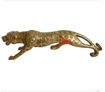 A copper leopard cheetah Feng Shui lucky town house business gifts decoration decoration