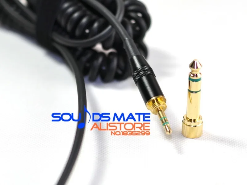 Coiled DJ Cable Cord Wire Line For Sony MDR V 900 7509 600 MDR7509 MDR V900 V600 HD Monitor Headphone 1m-3m