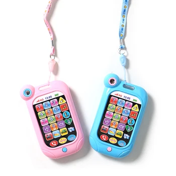 Russian language Learning Toy Phone telephone with ABC Digital Animal Sound Early Education Learning Machine for Baby