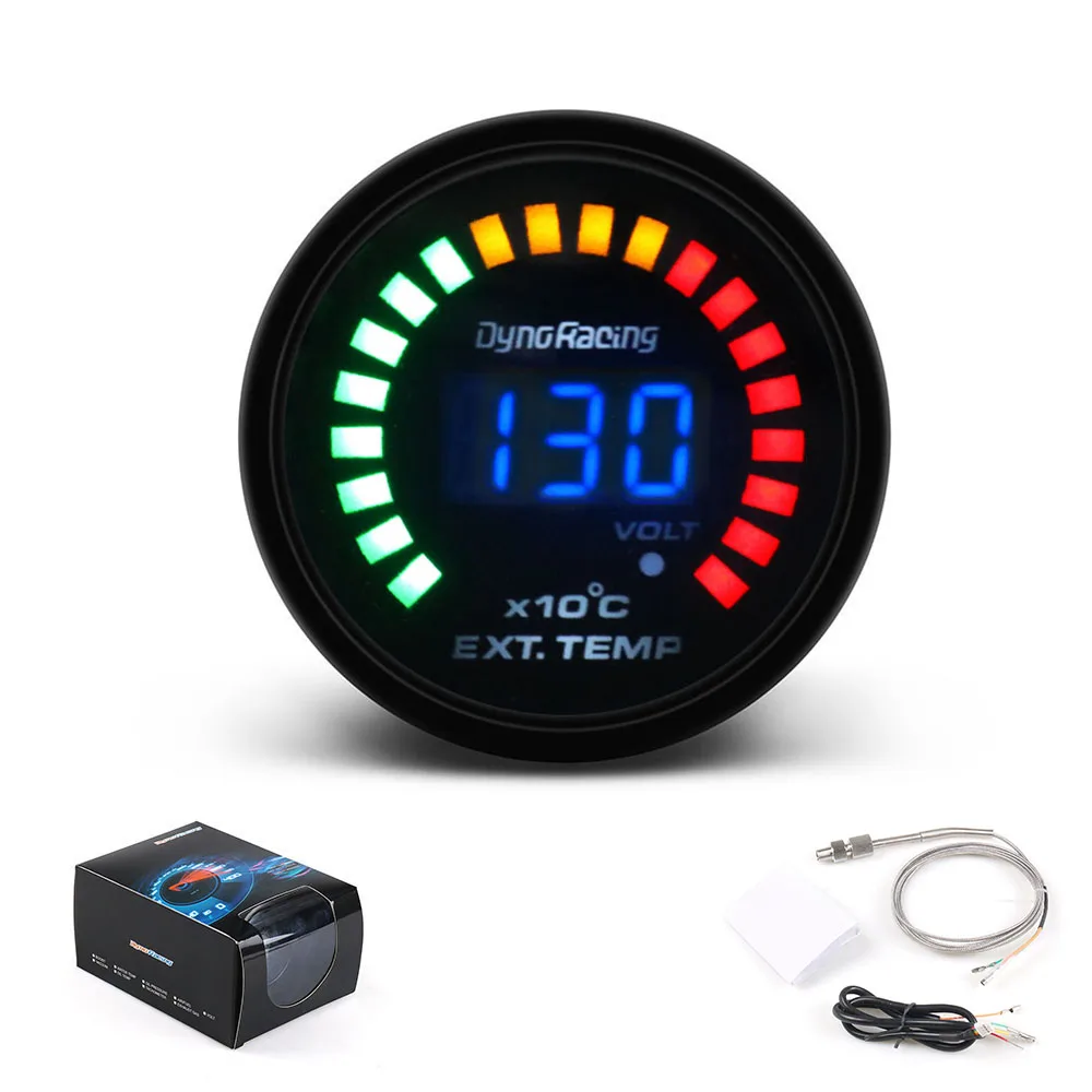 

Dynoracing 2inch 52MM Digital 20LED Exhaust Gas temp Gauge Auto Car Styling EGT EXT Temperature Gauge Car meter