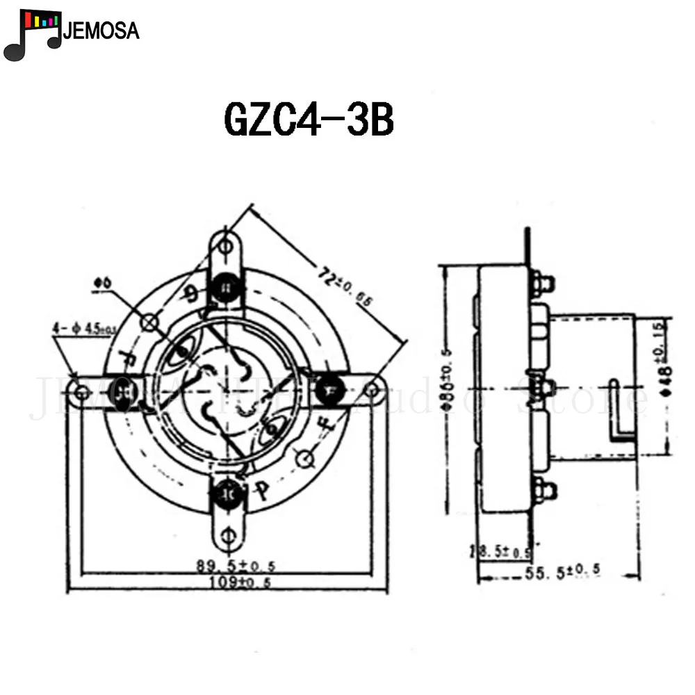 1PC Ceramic Tube Socket 4Pins Electron Tube Socket For 845 211 805 FU-5 Vacuum Tube Free Shipping