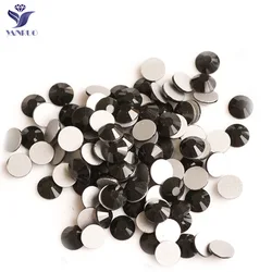 YANRUO 2058NoHF Black Rhinestones Non Hotfix Strass Crystal Glue Flatback Rhinestone Stones For Nail Art Rhinestones