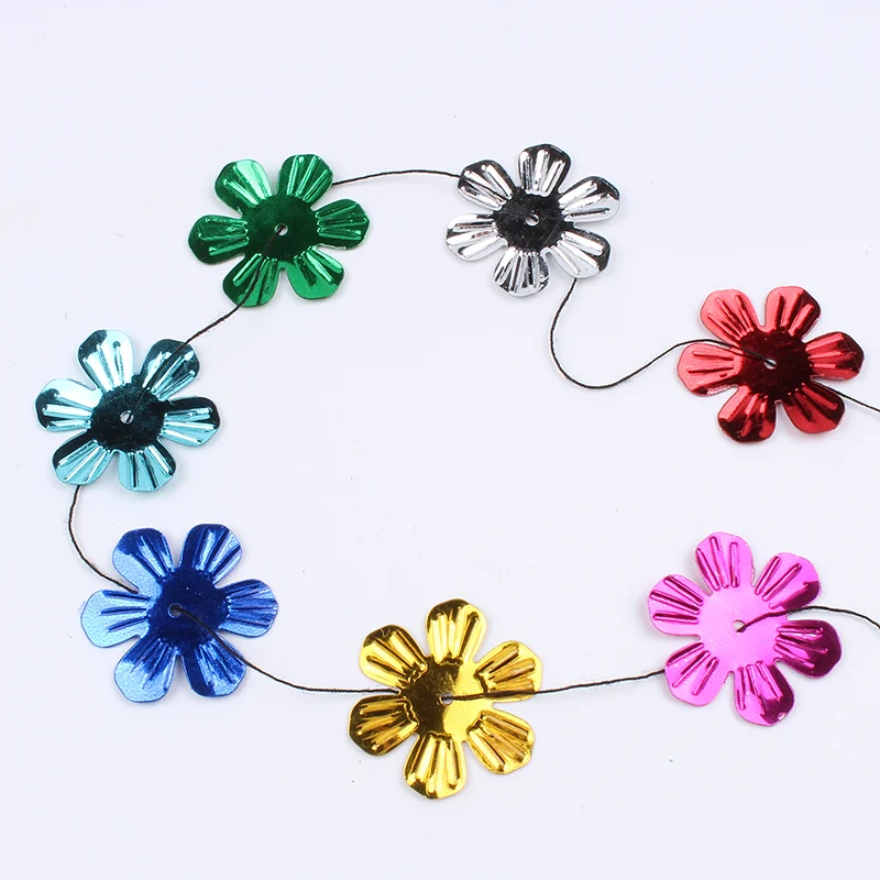 Lentejuelas sueltas de flores variadas de 50gram y 25mm, lentejuelas de PVC, ropa, zapatos, bolsas, accesorios, bricolaje, decoración de fiesta de boda y Noche