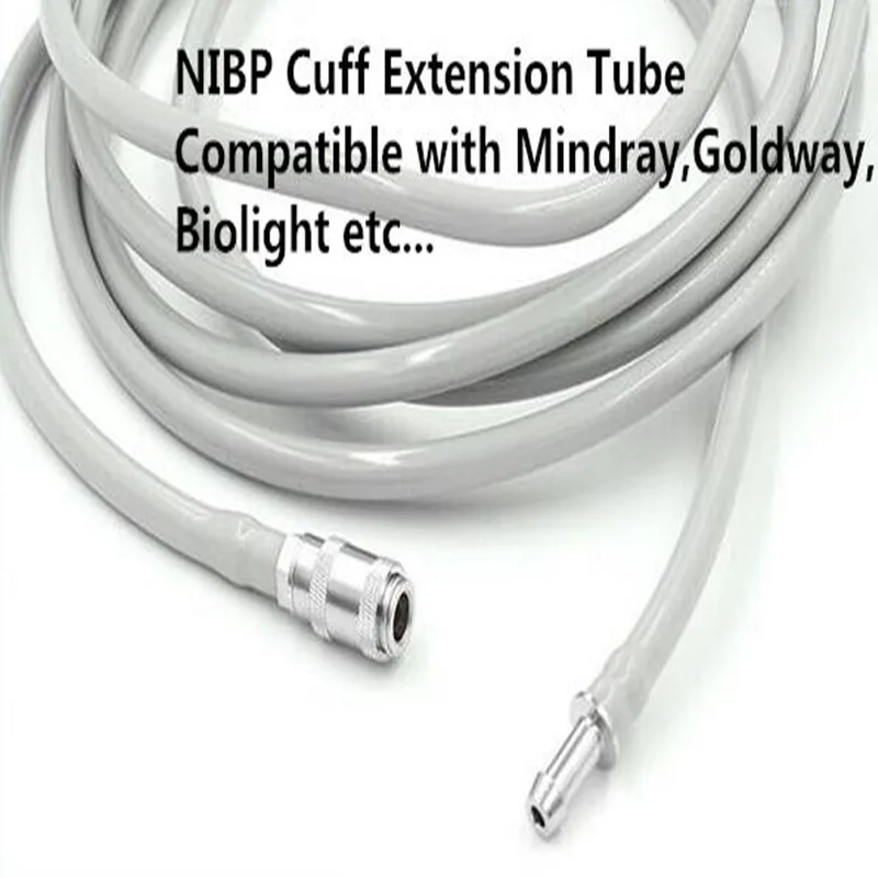 

Free Shipping NIBP Extension Tube NIBP HoseTube for Mindray,Goldway,Biolight Philips Monitor,Male to Female Cuff Connector PU