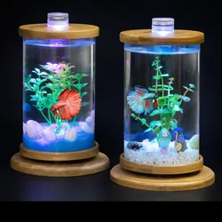 Juguete novedoso y extraño, pecera giratoria creativa, botella ecológica, pequeño escritorio, decoración creativa de Micro paisaje para oficina