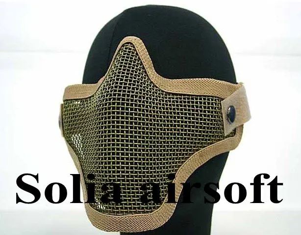 

Stalker Type Half Face Hard Metal Mesh Net Protector Hunting Mask Sand