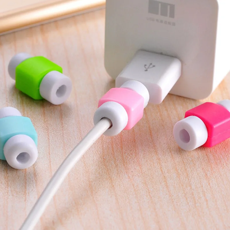 20 قطع USB كابل حامي كم D2 الهاتف المحمول شاحن الحبل حامي سيليكون ل خط آيفون واقية