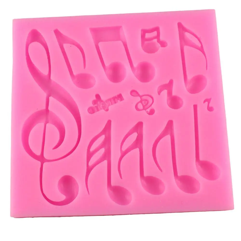 Music Silicone Molds Musical Notes Cupcake Topper Fondant Cake Decorating Tools Polymer Clay Candy Chocolate Gumpaste Moulds