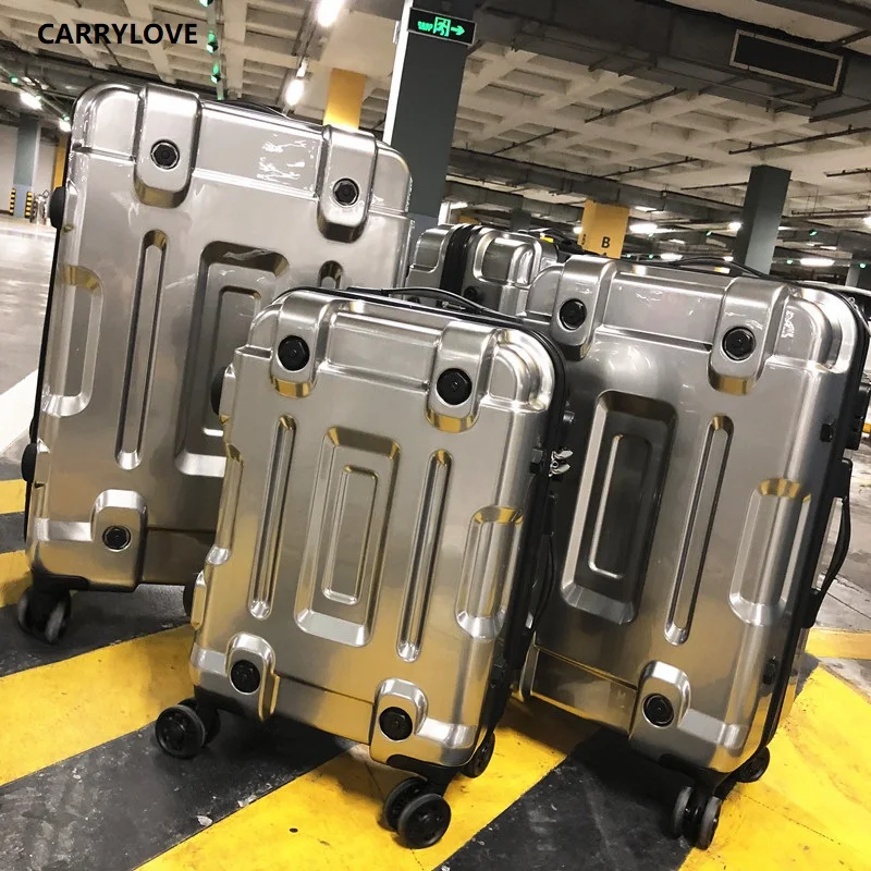 CARRYLOVE high quality luggage 20/24/26/29 size Space Gold PC Rolling Luggage Spinner brand Travel Suitcase