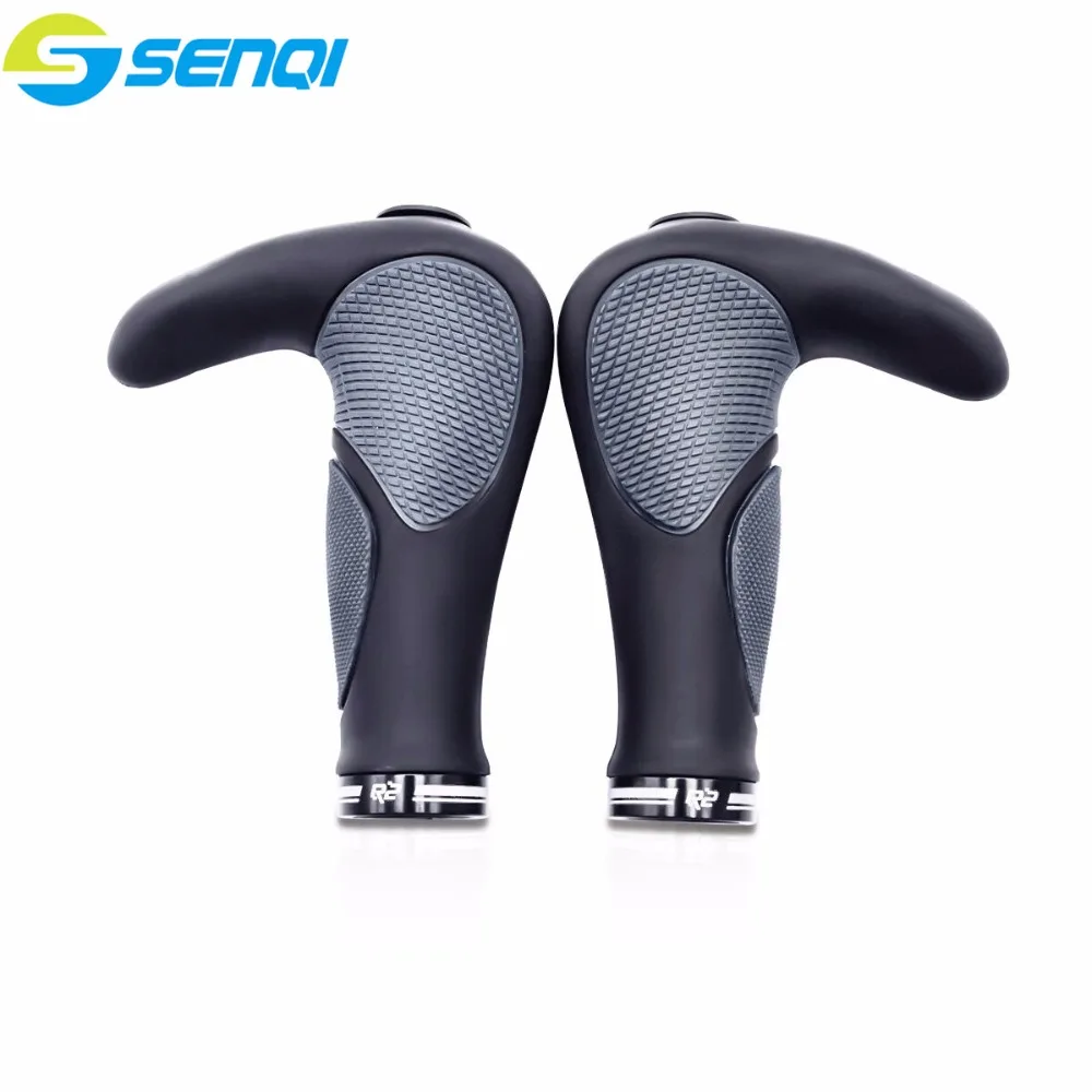 SENQI Bicycle Handlebar Grip Bike Handle Bar Cycling Durable Anti-slip Rubber Mountain Bicycle Parts Bike Accessories 1 pair