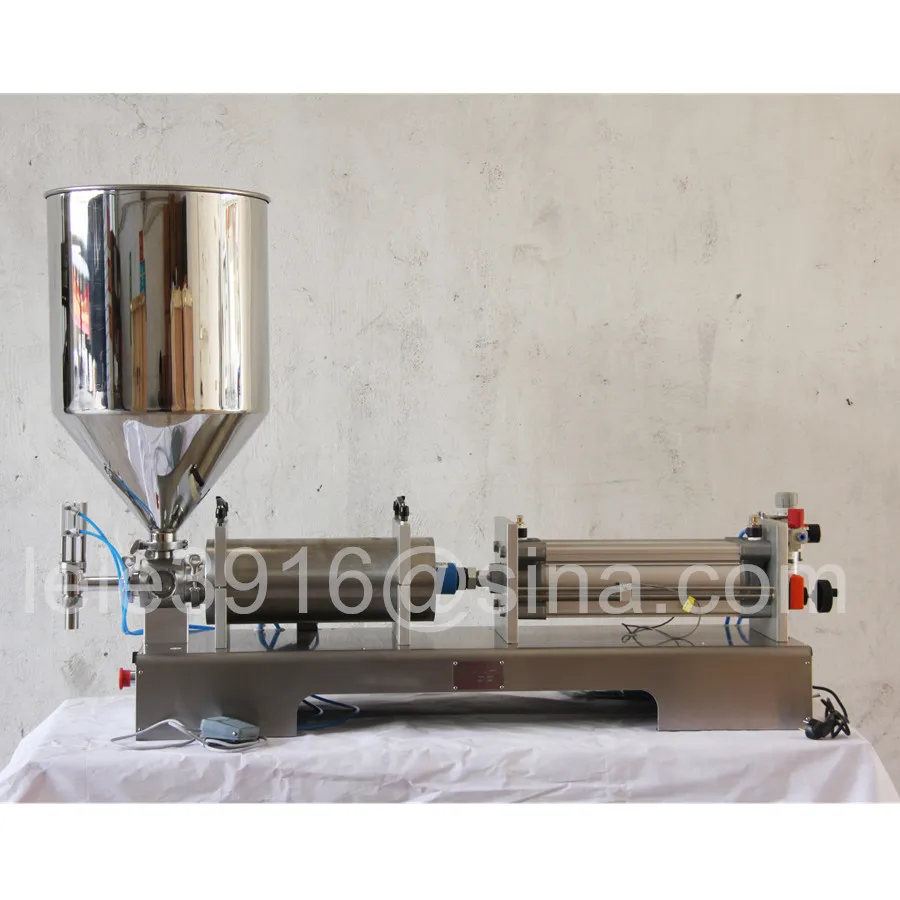 G1WGD5000 شبه التلقائي لصق و السائل ملء آلة ، التجميل معجون مكبس ملء آلة (1000-5000 ملليلتر) مع هوبر