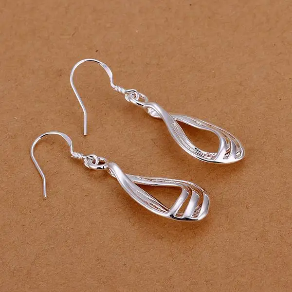 new arrive elegant noble beautiful fashion women Silver color Earring Jewelry free shipping lady wedding party gift E230