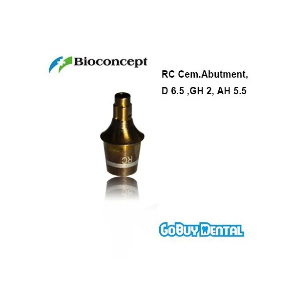 Straumann Compatible Bone Level RC Cementable.Abutment, D 6.5mm ,GH 2mm, AH 5.5mm