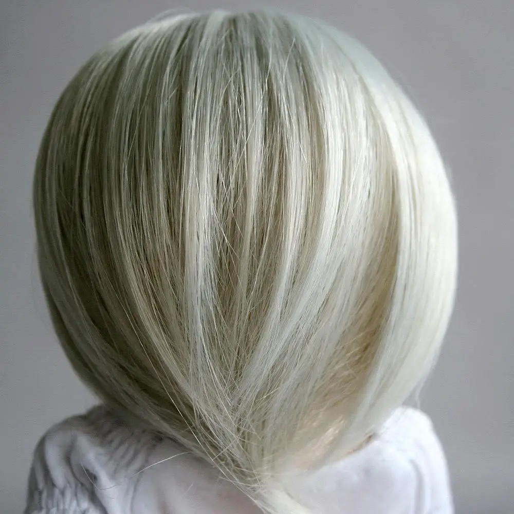 [wamami] #   Zilverachtige korte pruik voor 1/4 MSD 1/3 SD DZ AOD BJD Dollfie