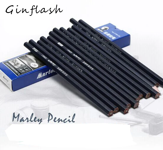 Real Maries Sketch Drawing Pencil Set Mark Wood blue professional graphics pencil (3H-14B) sketch pencil standard pencil ASS040