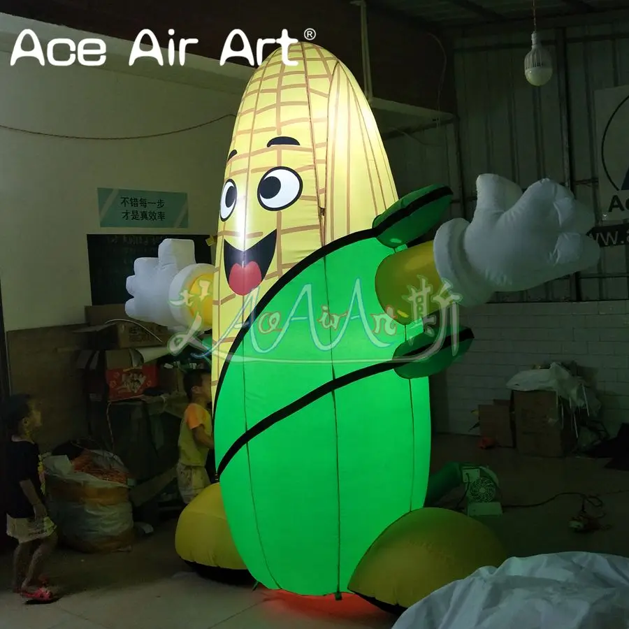 Come with Free Fan Led Lighted Inflatable Maize/Corn Cartoon Offered by Ace Air Art