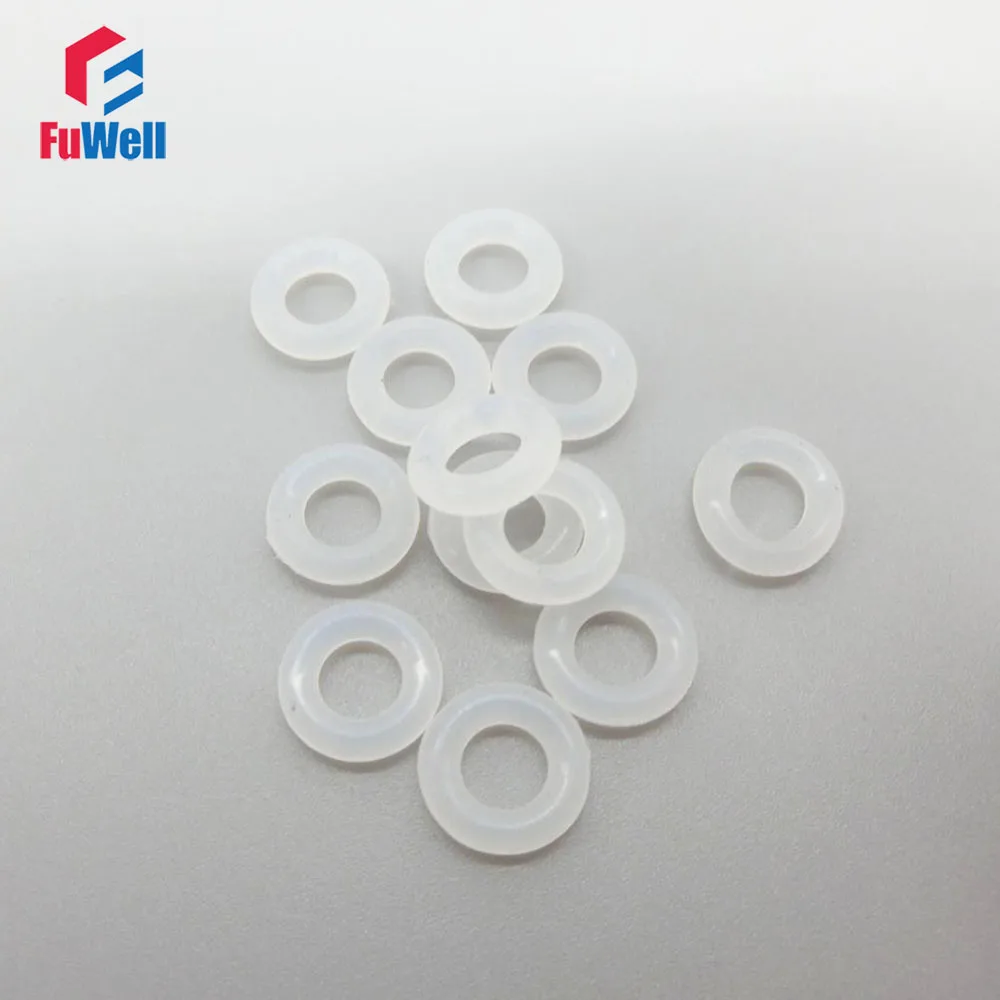 4mm Thickness White O-ring Seals Silicon Food Grade Rubber OD 35/36/37/38/39/40/41/42/43/44mm O Rings Sealing Gasket Washer