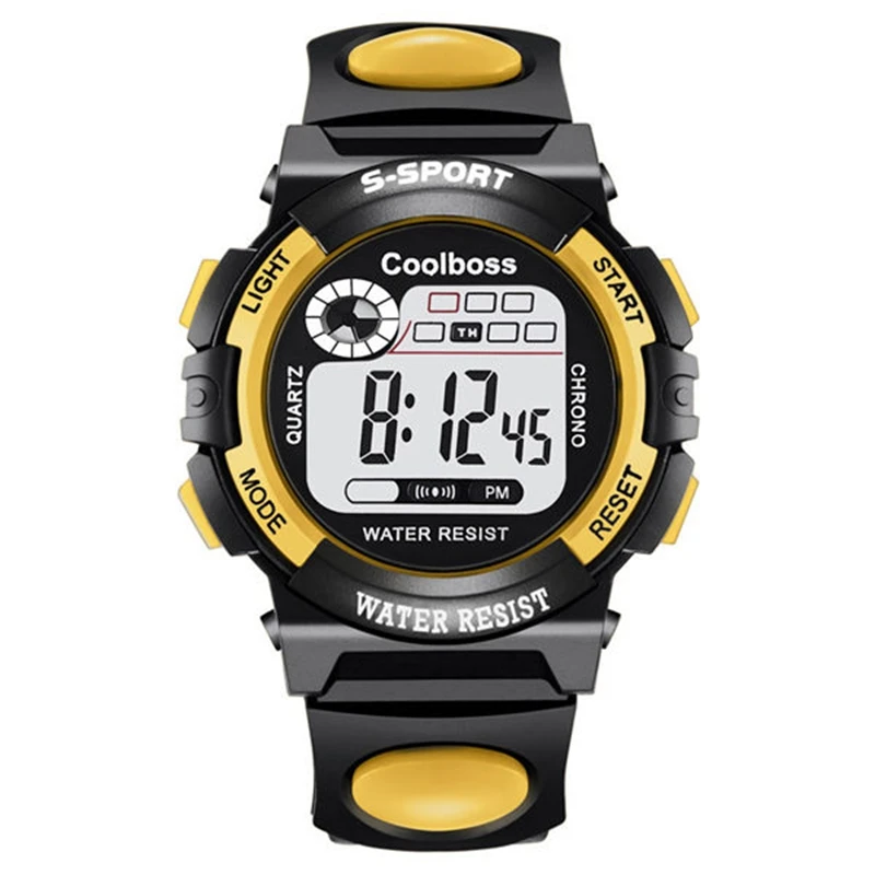 Men Sport Timer Watches Student 2019 Fashion Waterproof Digital LED Alarm Date Sports Electronic Wrist Watch 30M Waterproof