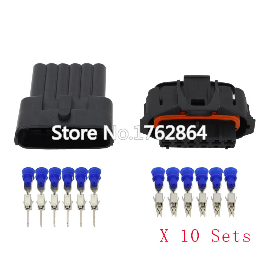 10 Sets 6 Pin  common rail accelerator pedal plug waterproof connector  DJB7069YB-3.5-11 / 21 car connector 6P