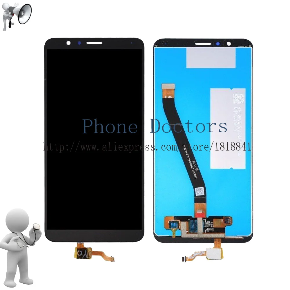 Pantalla LCD completa para Huawei Honor 7X, montaje de digitalizador con pantalla táctil con marco para Honor 7X, BND-TL10, BND-AL10, BND-L21