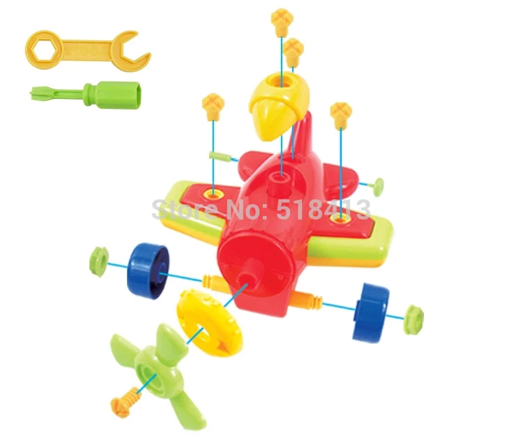Propeller Aircraft Dismantling Educational Toys For Children Airplane Plastic 5-7 Years 2021