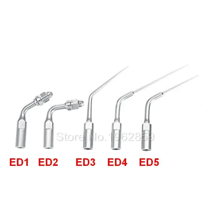 

5pcs/set Dental Perio Endo Tips Ultrasonic Scaler Endodontic File scaling Tips ED1 ED2 ED3 ED4 ED5 Fit for/Satelec DTE GNATUS