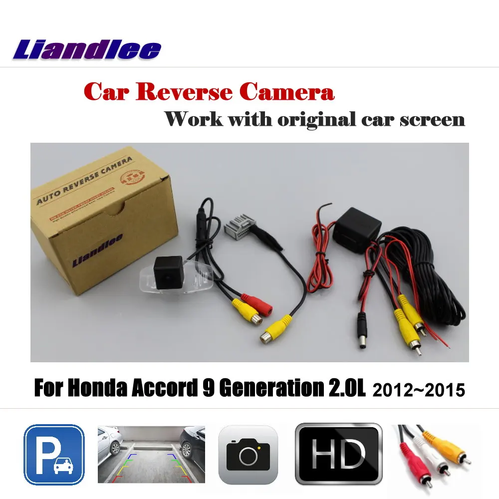 

For Honda Accord 9 Generation 2.0L 2012-2015 Car Reverse Rearview Parking Camera AUTO HD CCD NTSC OEM CAM With RCA Adapter