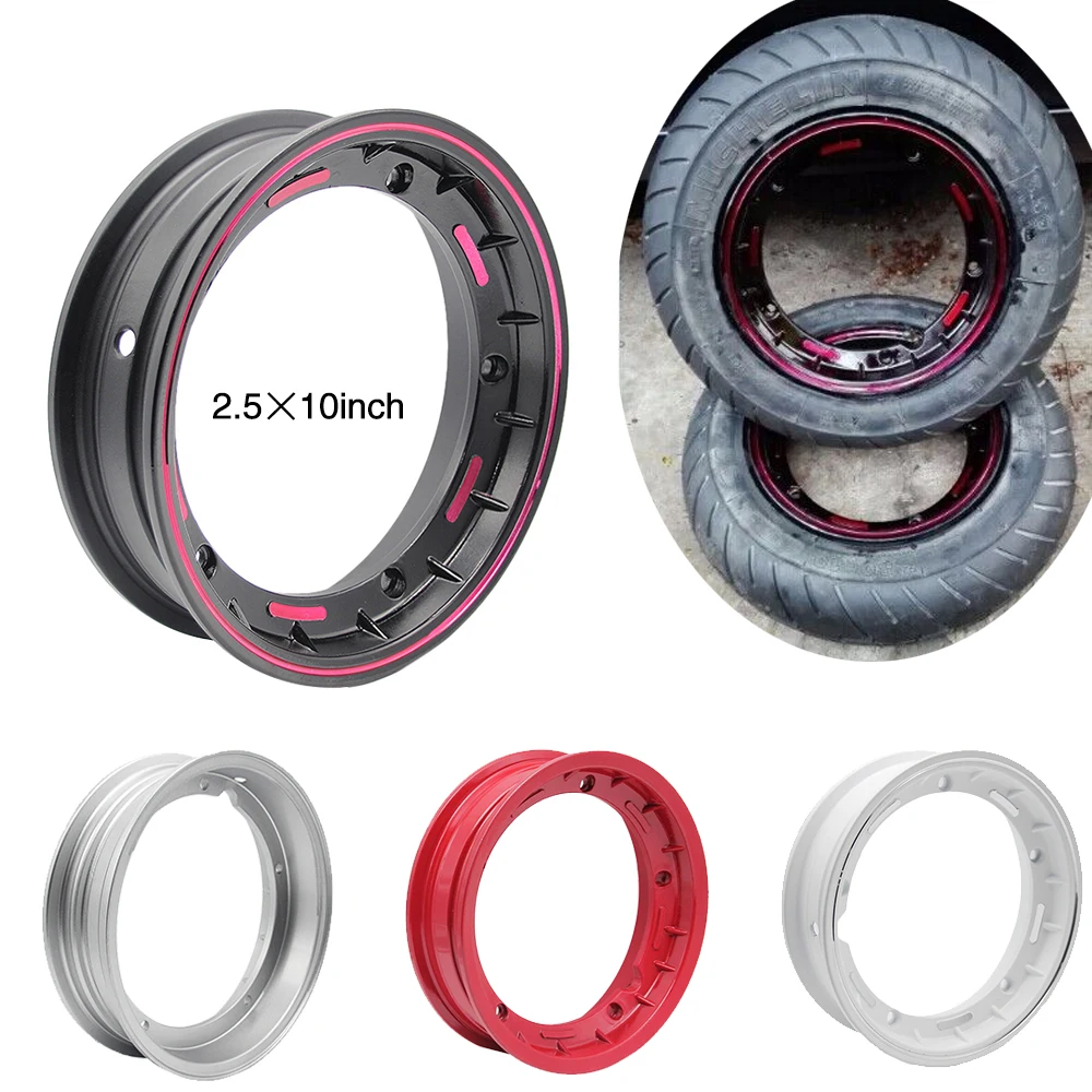 Sclmotos- 10 Inch Aluminum Scooter Motorcycle Rims for Piaggio with Nut,Oring and Inflating Valve PX LML T5 px125 150 200