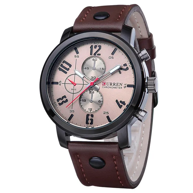 CURREN 8192 Mens Watches Top Brand Luxury Leather Strap Quartz Watch Men Casual Sport Drop Shipping Male Clock Relogio Masculino