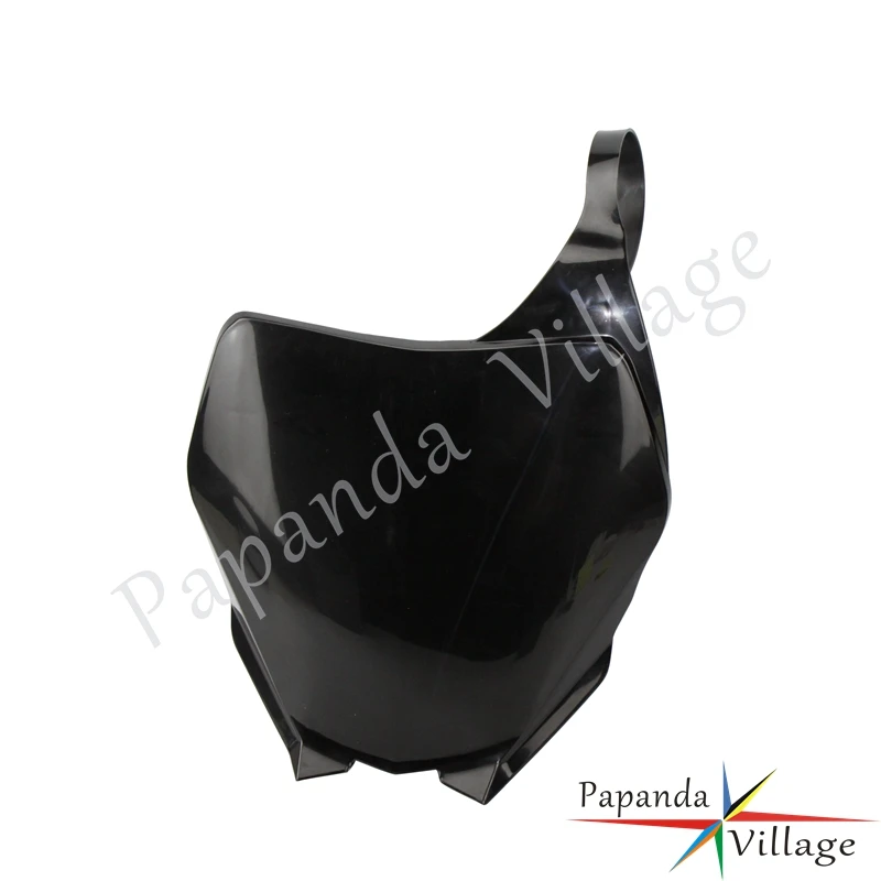 Black Motorcycle Motocross Supermoto Enduro Plastic Front Number Plate Fairing Mask For YAMAHA YZ125 250 250F 450F WR250F 450F