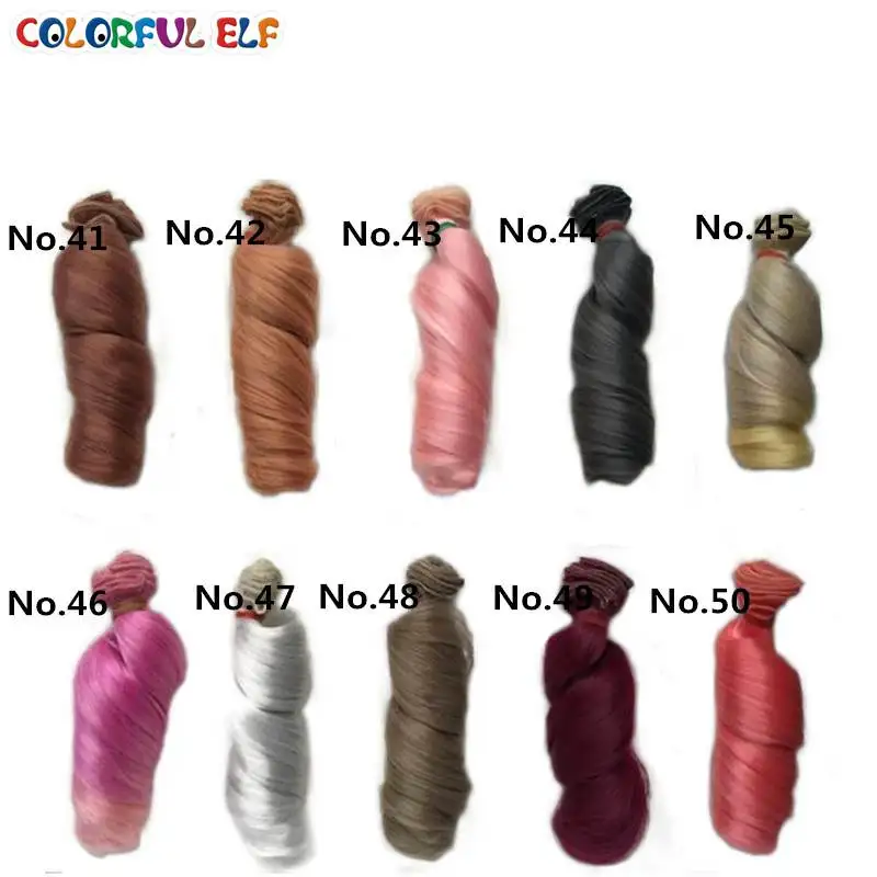 BJD Wig 100x15cm can choos color 1pcs Doll Hair