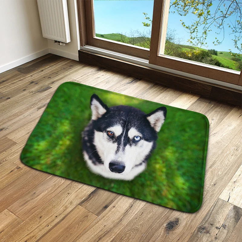 unny Front Entrance Door Carpet 3D Animals Dog Floor Carpets for Living Room Bedroom Non-Slip Kitchen Mats