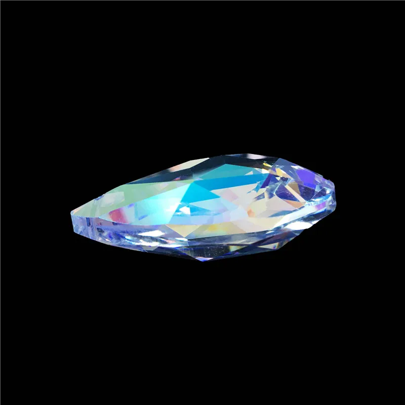 100pcs/Lot, 50mm , AB Color Glass Chandelier Parts Bauhinia Shape Suncatcher Prism Pendants For Diy Handwork Free Shipping