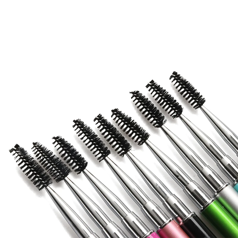 Makeup Eyelash Brushes 10 Colors Diamond Handle Brushes Mascara Applicator Wand Brushes Rhinestone Lash Brush Makeup Tool