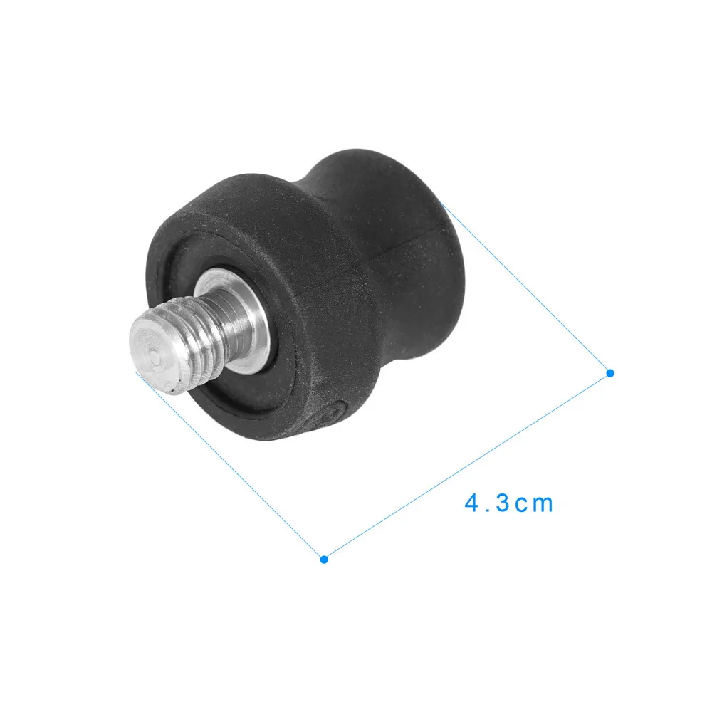 3PCS 3/8 Inch Stainless Steel Anti-Slip Rubber Tripod Spike For Gitzo Benro Tripod Monopod With Cover Photography Accessories