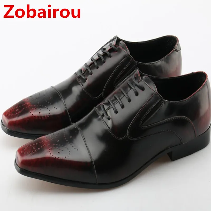 Zobairou italian mens shoes vintage summer dress elegant men prom shoes party wedding square toe crocodile skin leather shoes