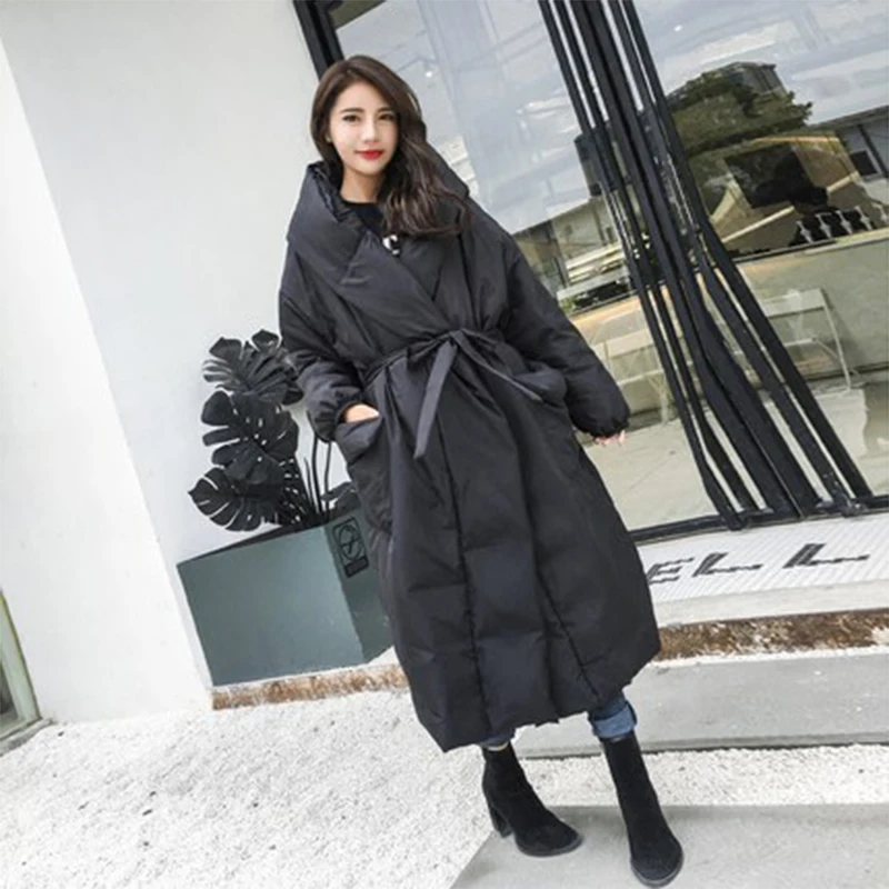 Winter Special Amazing Style Loose Long Down Women Jacket Solid Color And Plus Size Parkas Warm Outwear New Listing Young Lady