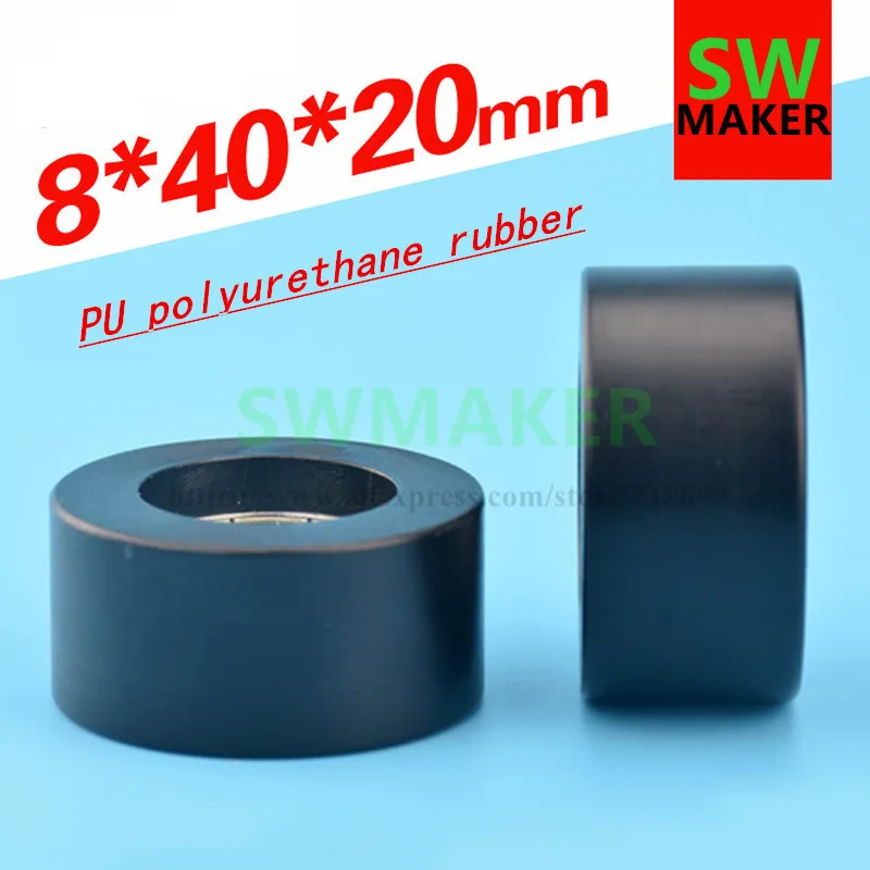 8*40*20mm flat package plastic roller bearing flat wheel, 4cm outer diameter 40mm, embedded 638ZZ bearing pulley