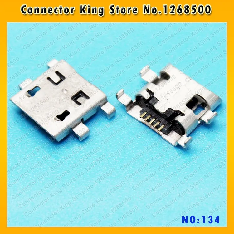 ChengHaoRan Common Used 5pin flat port 4 feet DIP 5P Micro USB Connector Port Charge Socket Micro USB Jack,MC-134