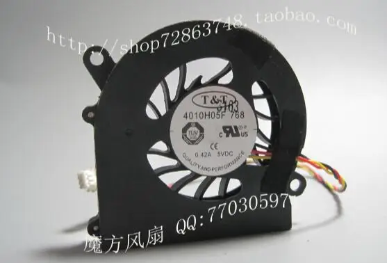 Original 4010H05F 768 0.42A 4CM 5V 3 wire notebook graphics card cooling fan