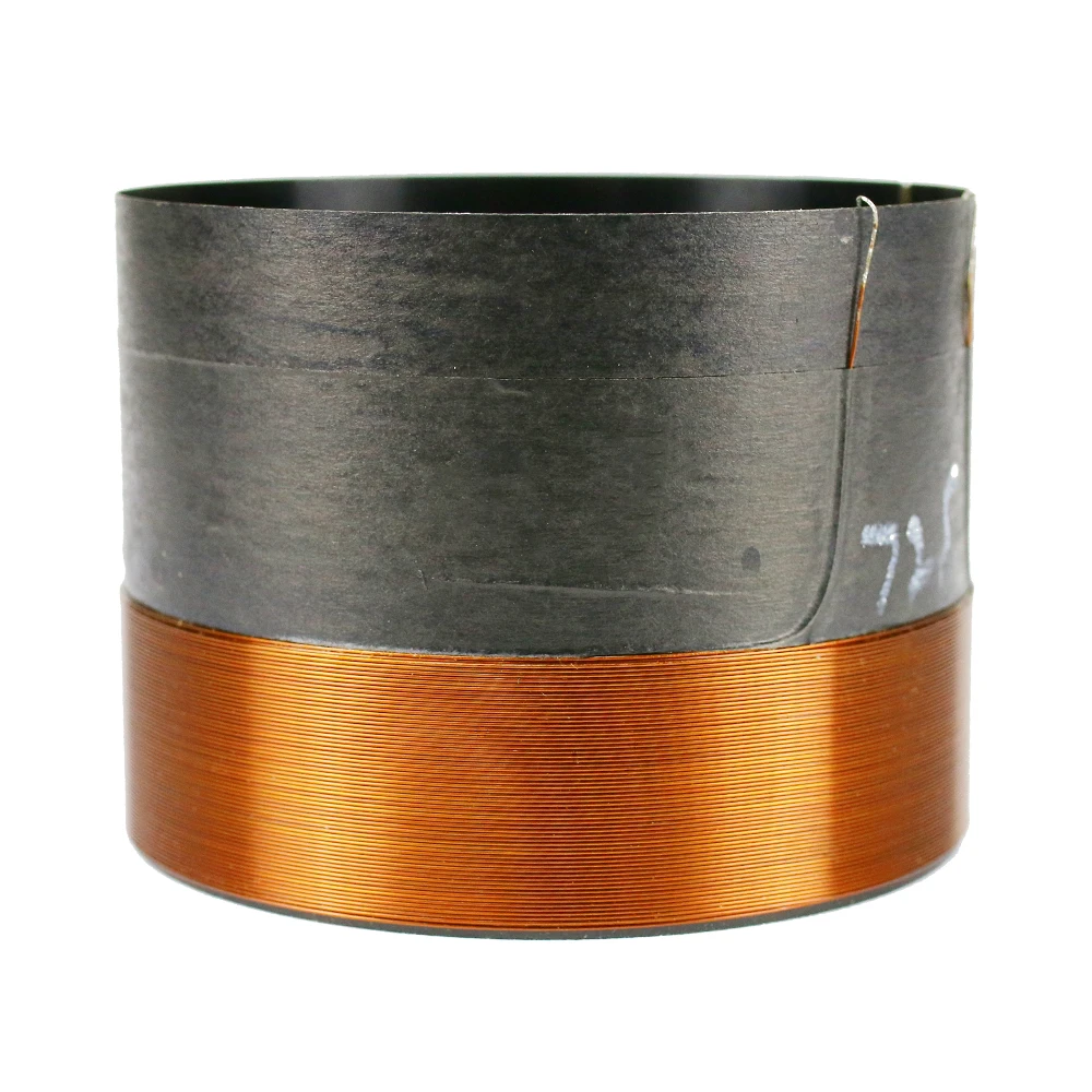 Ghxamp-bobina de voz de graves de 72,5mm, de 8Ohm Woofer de altavoz de piezas de reparación, alambre de cobre puro de aluminio negro, dos capas, 1 unidad