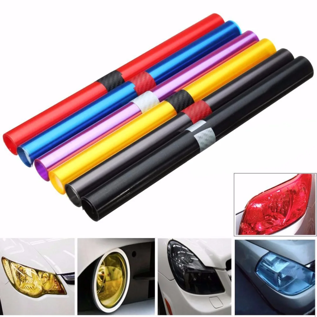 JXLCLYL  30x100cm PVC Car Vehicle Tail light Headlight PVC Film Wrap Sticker Decal