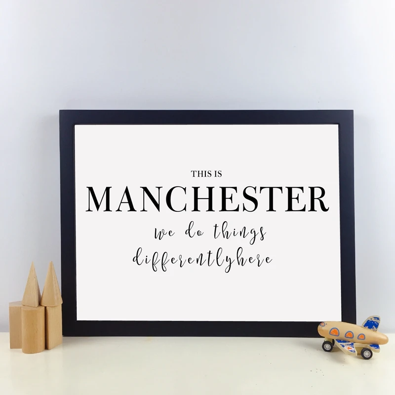 مانشستر عامل النحل الفن اللوحة صور ديكور جدران المنزل ، مانشستر اقتباس التخصيص مدينة قماش الفن يطبع والملصق