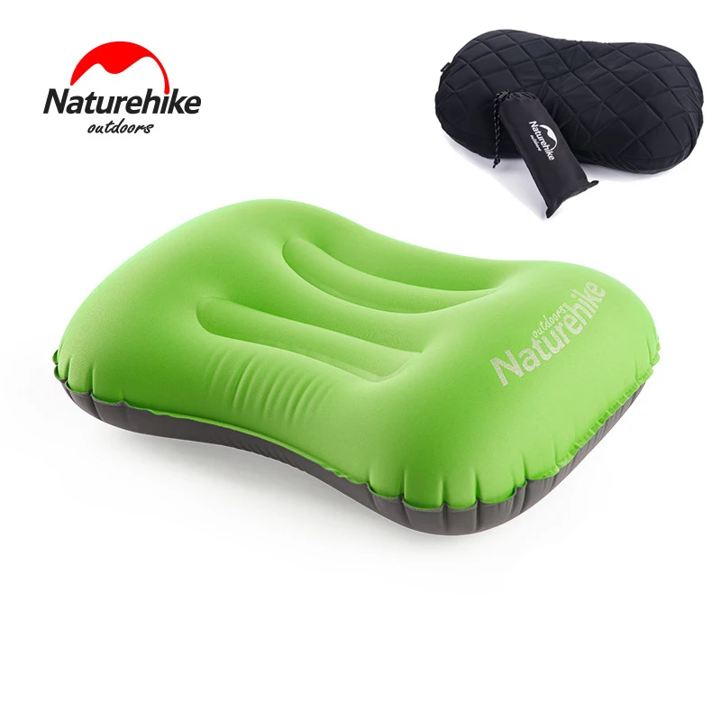 Naturehike Inflatable Pillows With Cover Air Soft Cushion Compressible Compact Pillows Neck Support