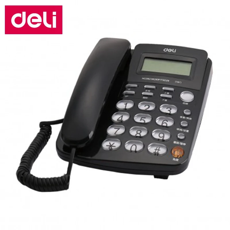 Deli 787 Seat Type Telephone Home Office  Caller ID Display Records Date Time Set 3 Colors