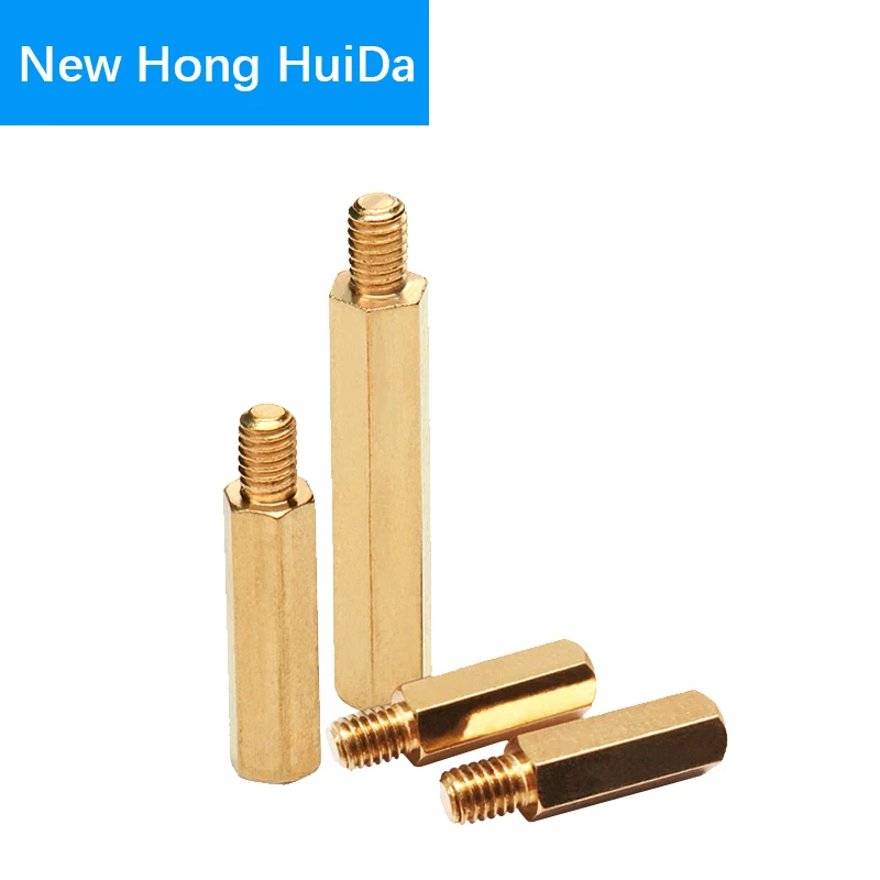 M3 Hex Brass Male Female Standoff Stud Board Pillar Mount Hexagon PCB Motherboard Spacer Bolt Screw Thread M3xL+3/4/5/6/8mm