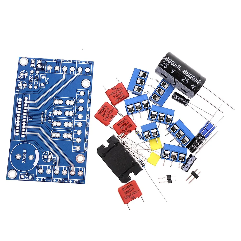 TDA7388 4 채널 4X41W PCB 부품 키트, TDA7388