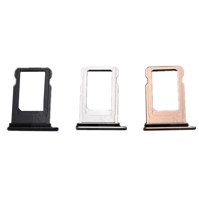 1Pcs For iphone 8 8Plus SIM Card Tray Holder for iPhone 8 Plus 8P 8G SIM Card Adapter Replacement Parts Silver/Rose gold/Black