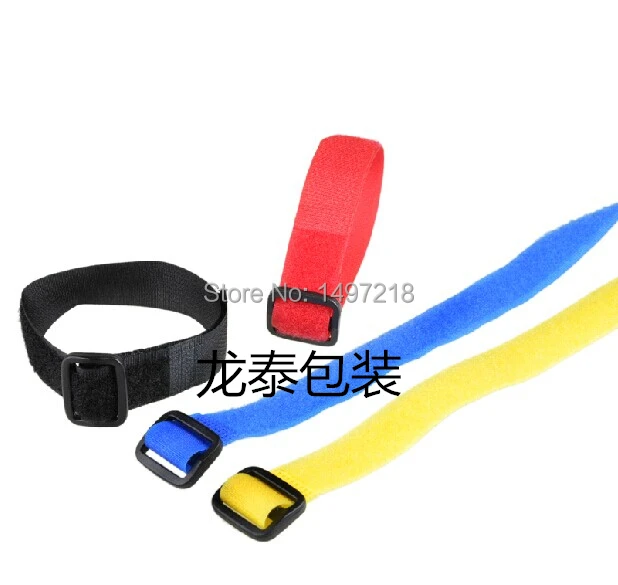 

25pcs 2cm x 30cm Reusable magic tape cable ties nylon strap with Plastic button Hook Loop Tape with buckle for computer wires