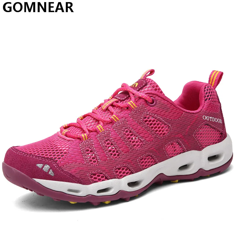 GOMNEAR Women Sporty Running Shoes Outdoor Breathable Lightweight Sneakers Women jogging Antiskid Trend Tourism Athletic Shoes